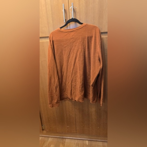St. John’s Bay Men’s XXL Long Sleeve Pocket Tee Burnt Orange Cotton Blend‎ - Picture 3 of 3